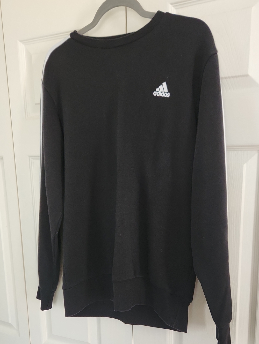 adidas Black Crewneck Sweatshirt with White Logo